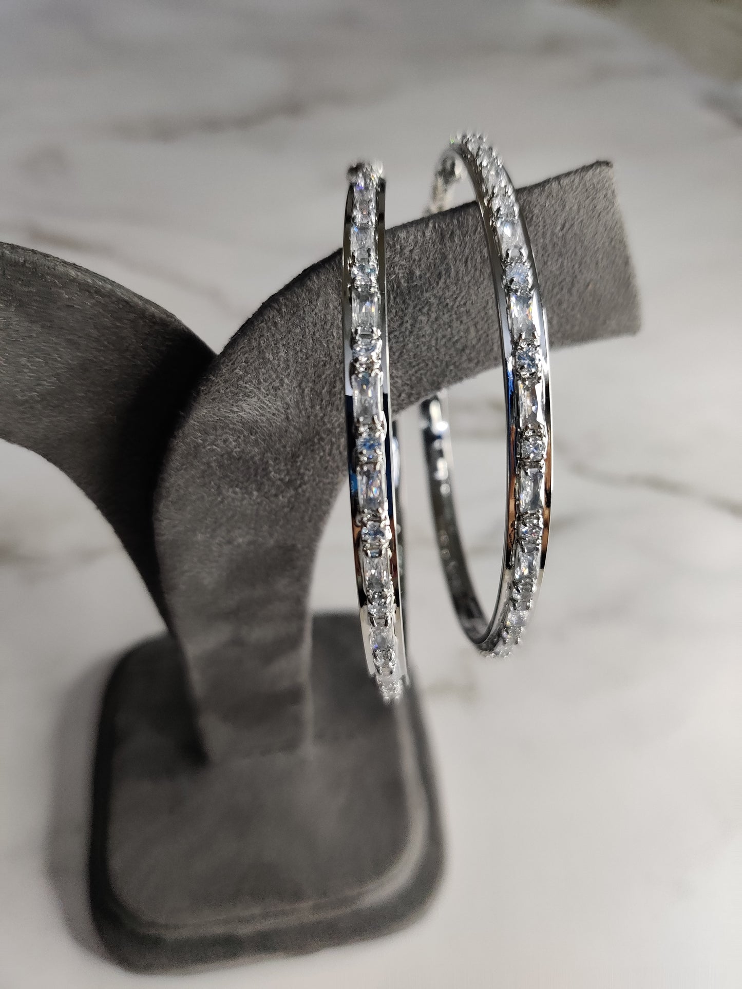 Daisy Hoops, Silver