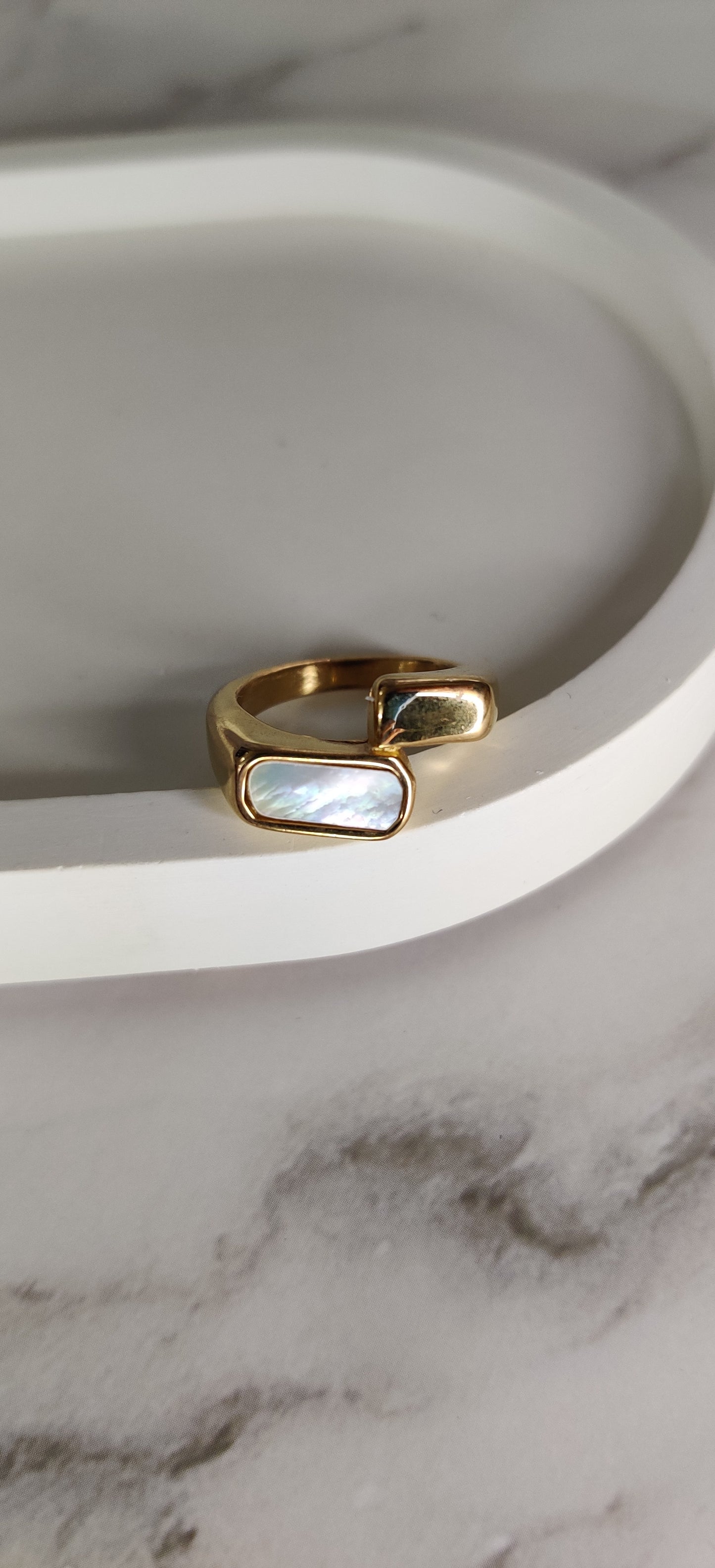 Linear Opal Ring