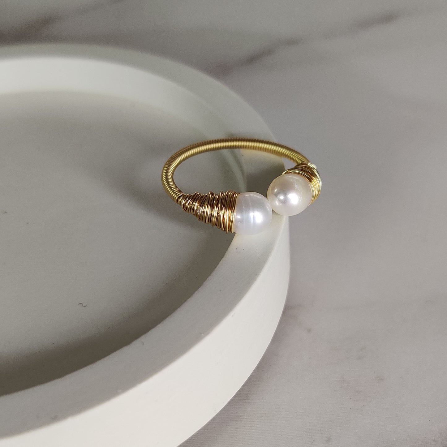 Coil Pearl Ring