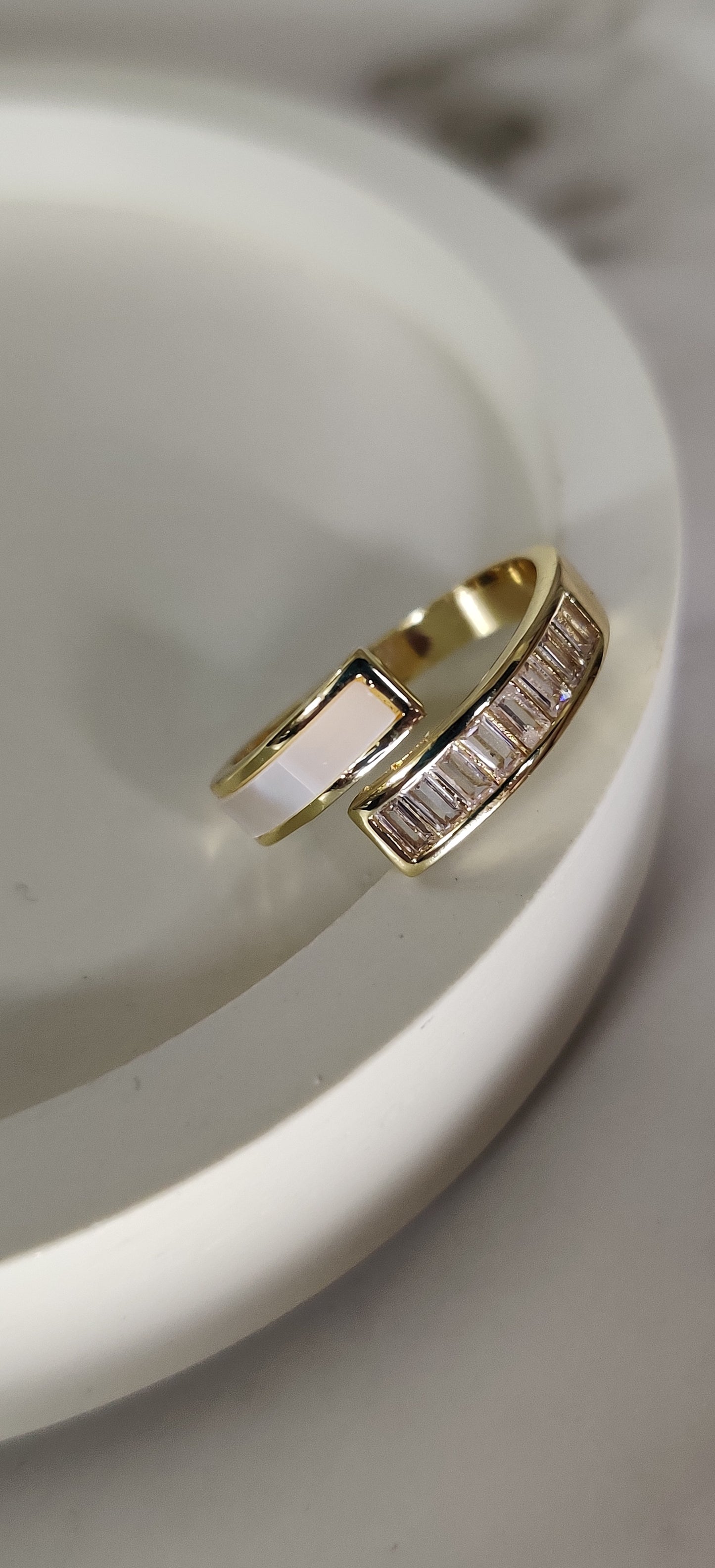 Baguette Opal Ring