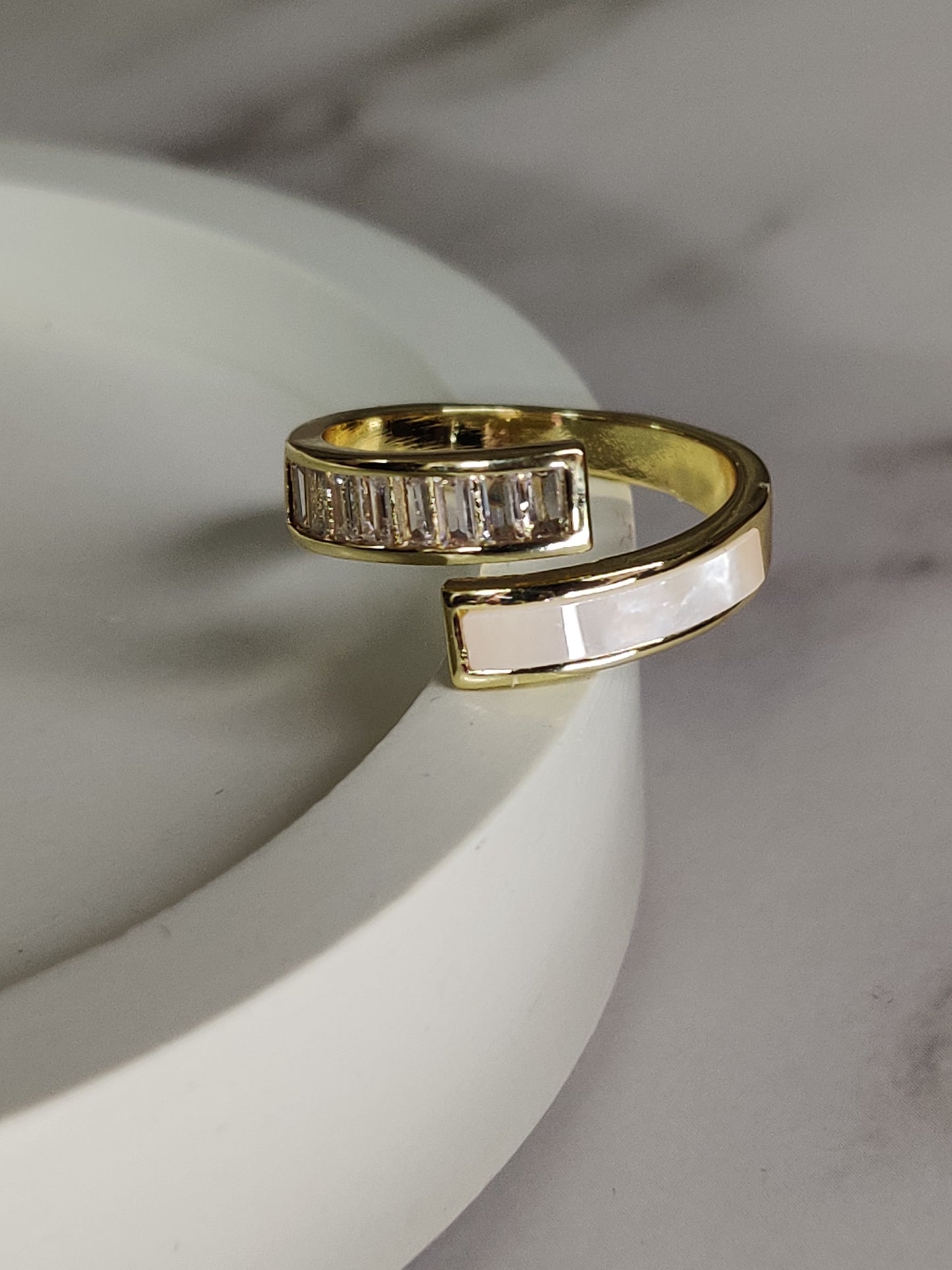 Baguette Opal Ring