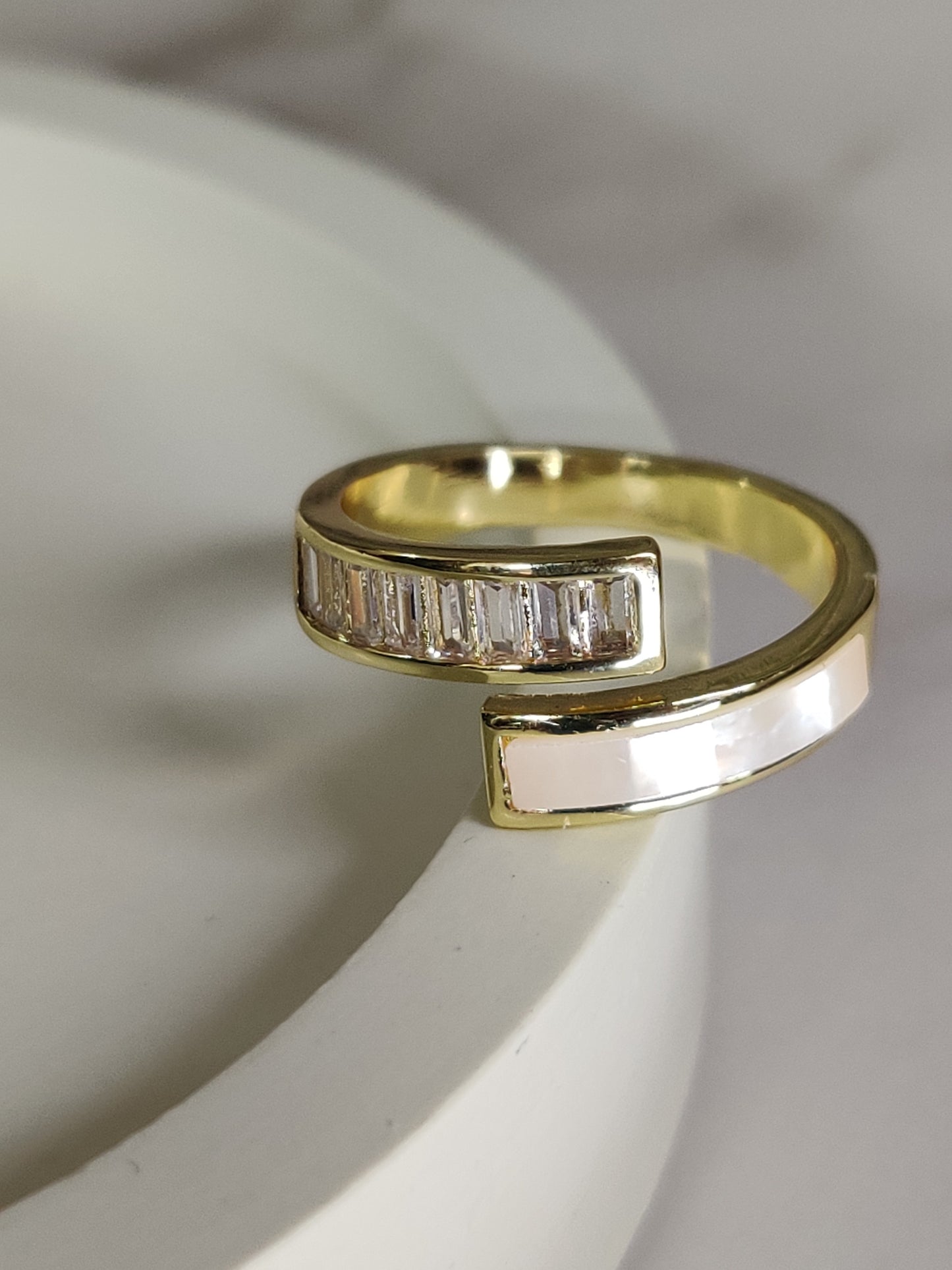 Baguette Opal Ring