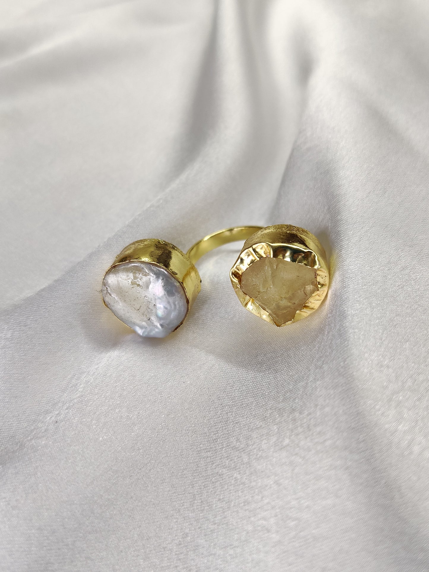 Aria Ring, Lemon Quartz