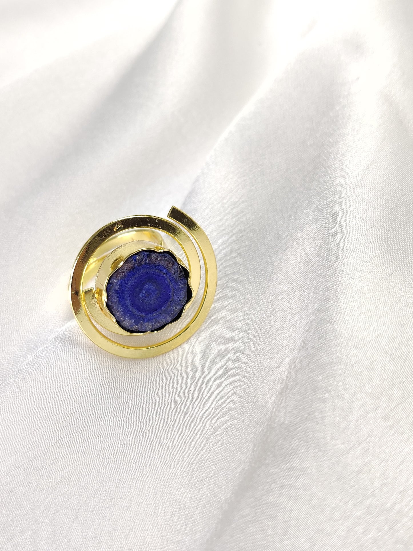 Spiral Ring, Sapphire