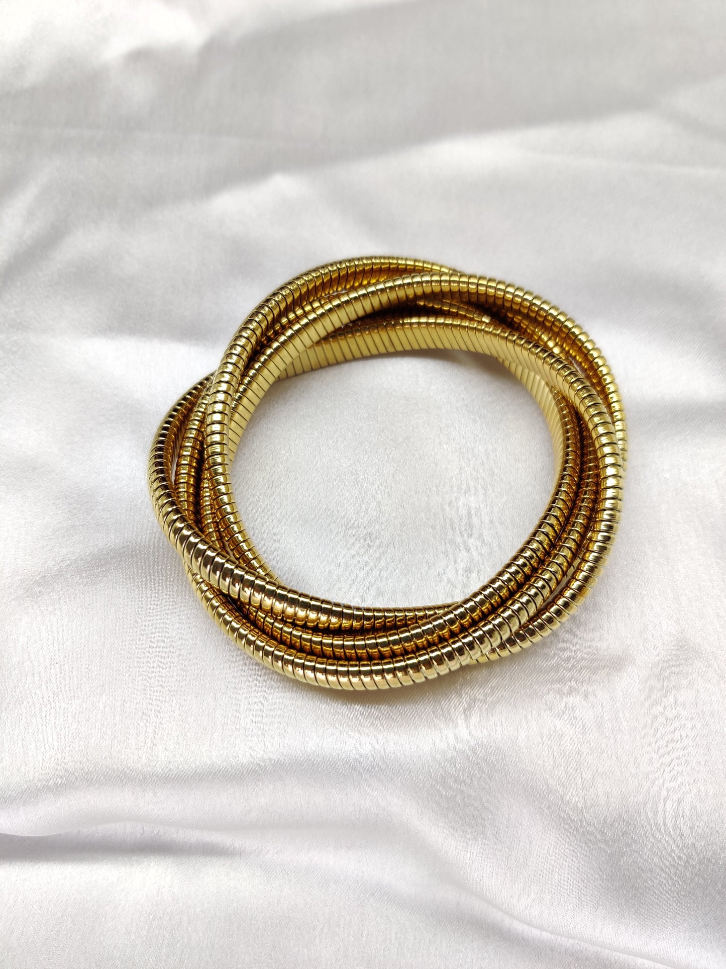 Triple Band Bracelet Thin-Gold