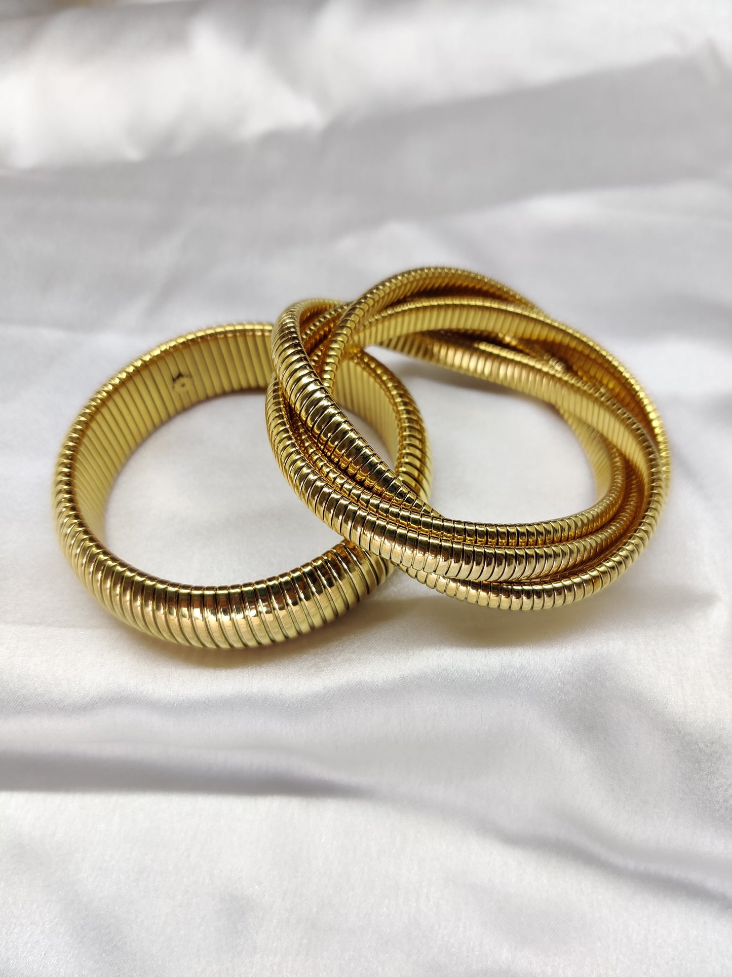 Triple Band Bracelet Thin-Gold