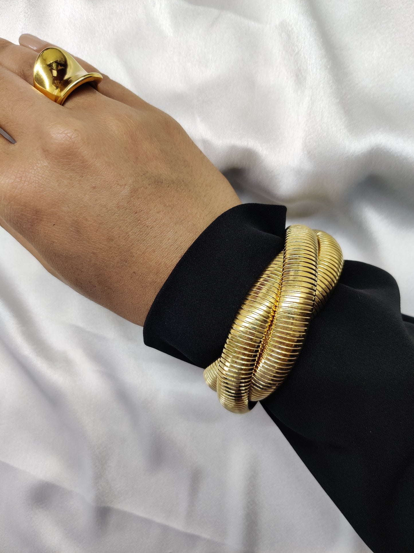 Triple Band Bracelet-Gold