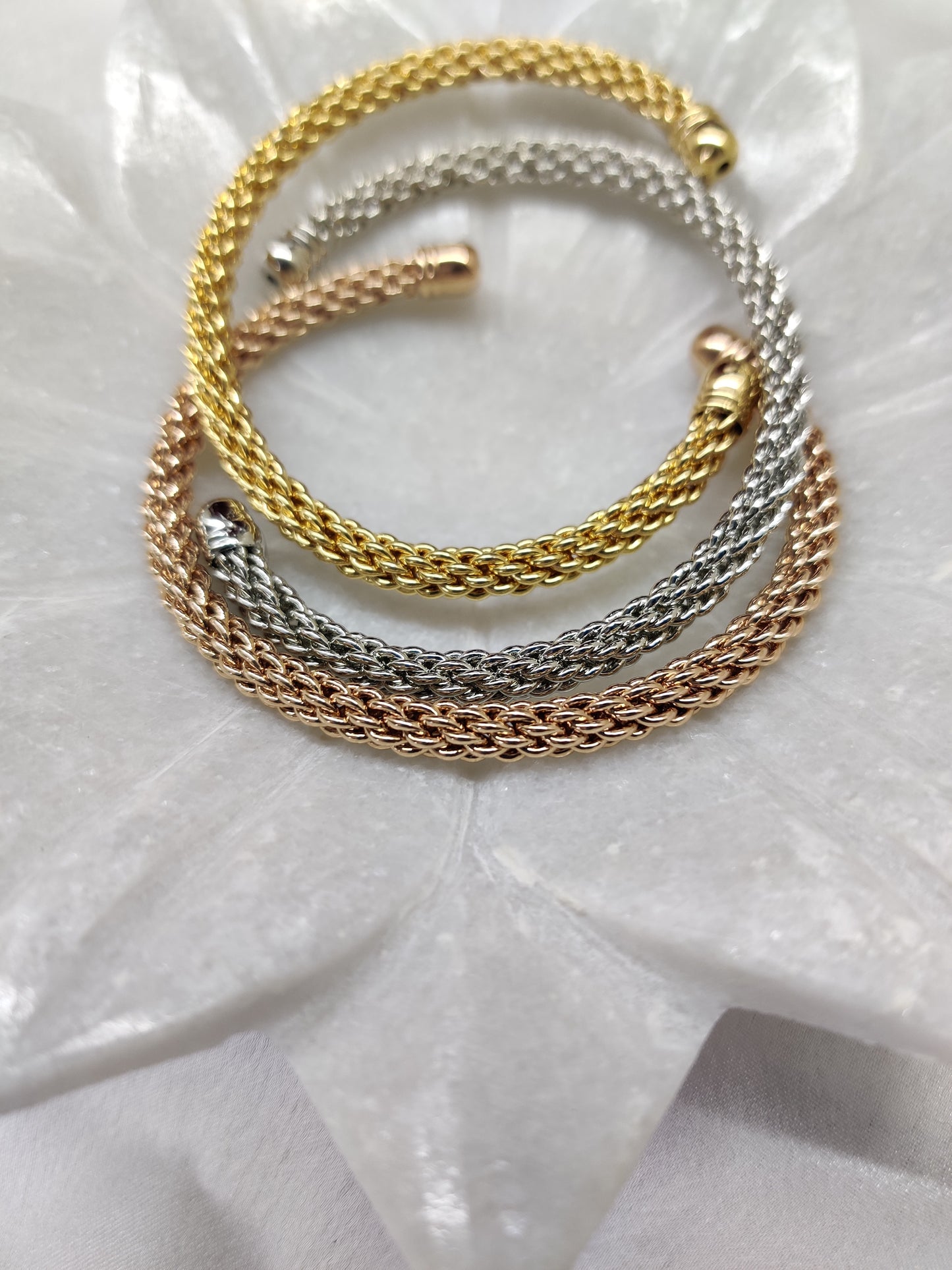 Weave Cuff Bracelet- Set of 3