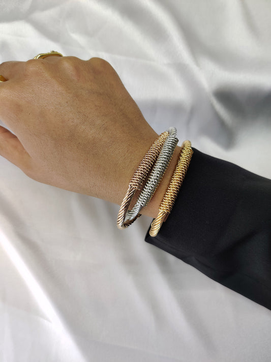 Interlacing Cuff Bracelet- Set of 3