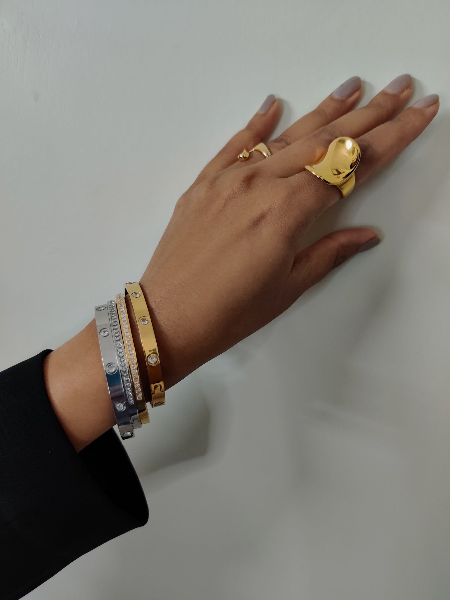 Minimal Stones Bracelet-Silver