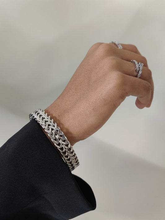 Double Link Bracelet-Silver