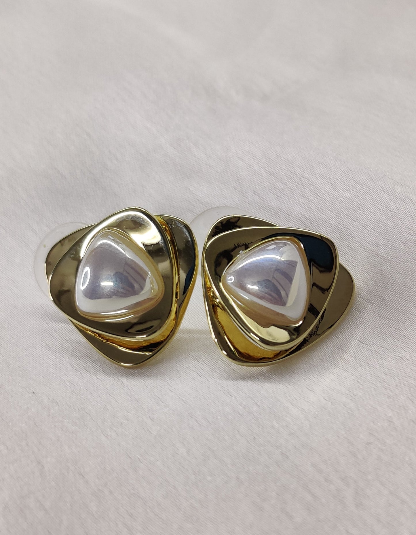 Tri Pearl Studs