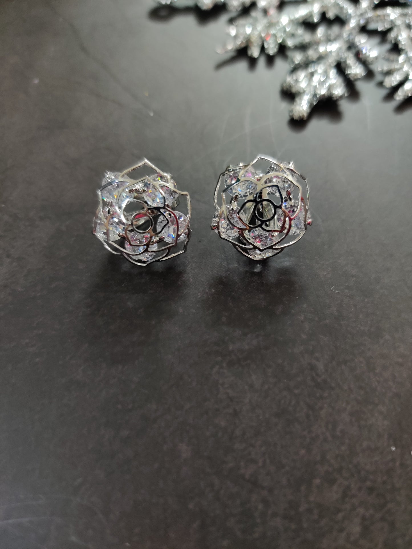 Flower Earrings- Clip Ons
