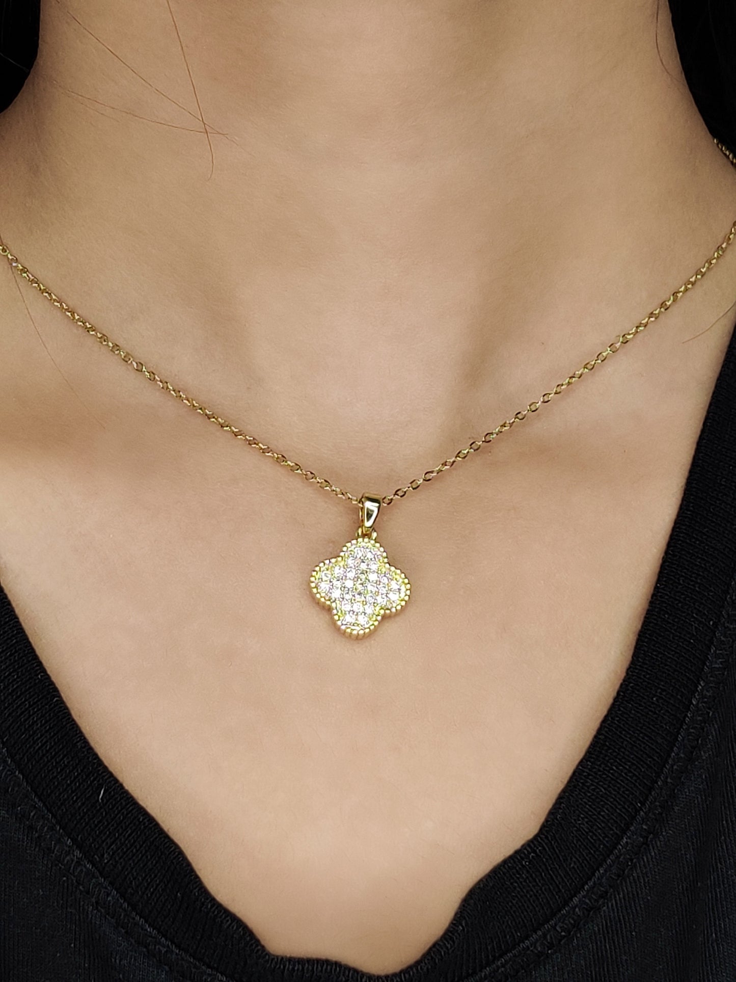 Clover Double Sided Necklace