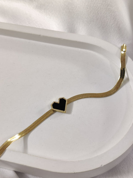 Noir Heart Bracelet