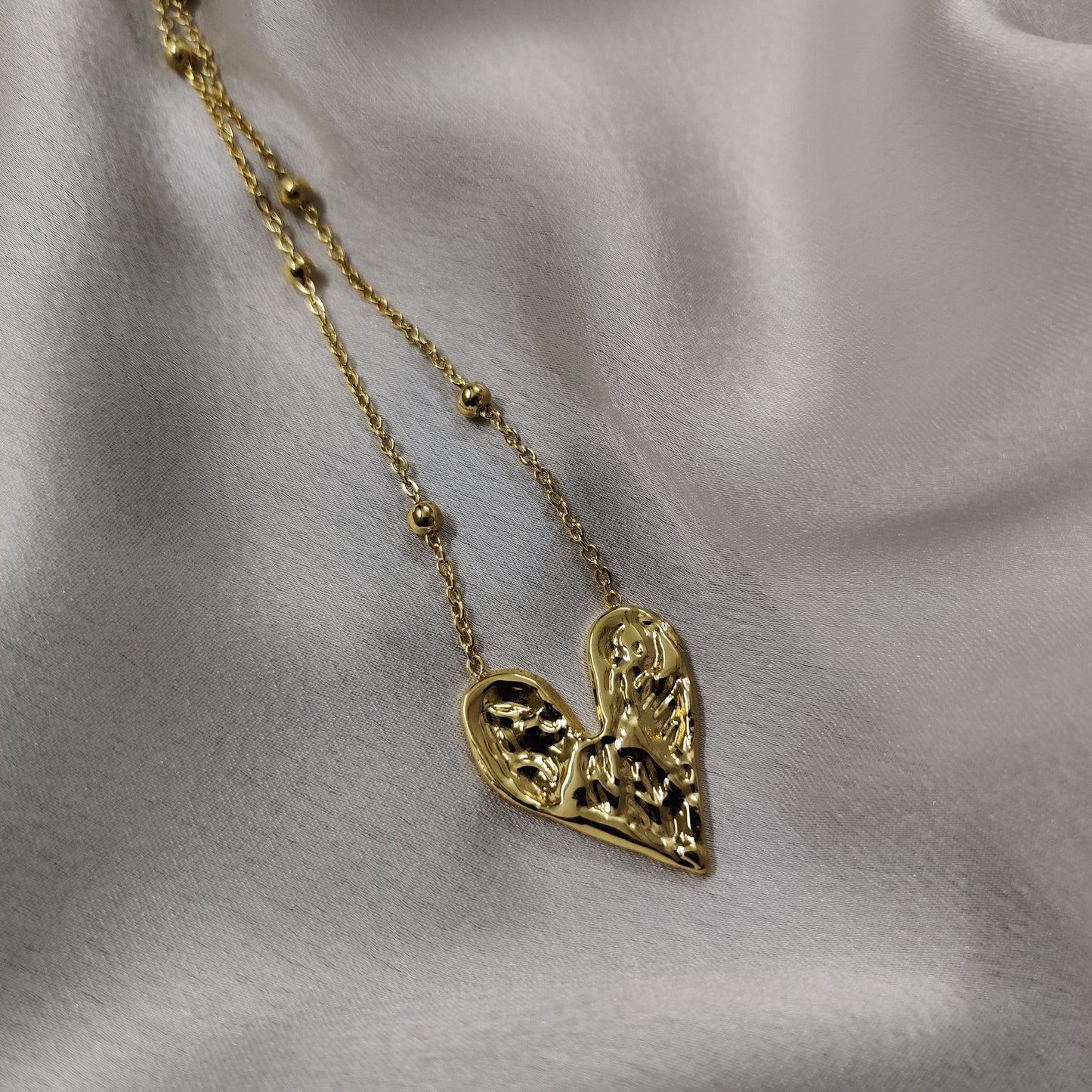 Hammered Heart Necklace