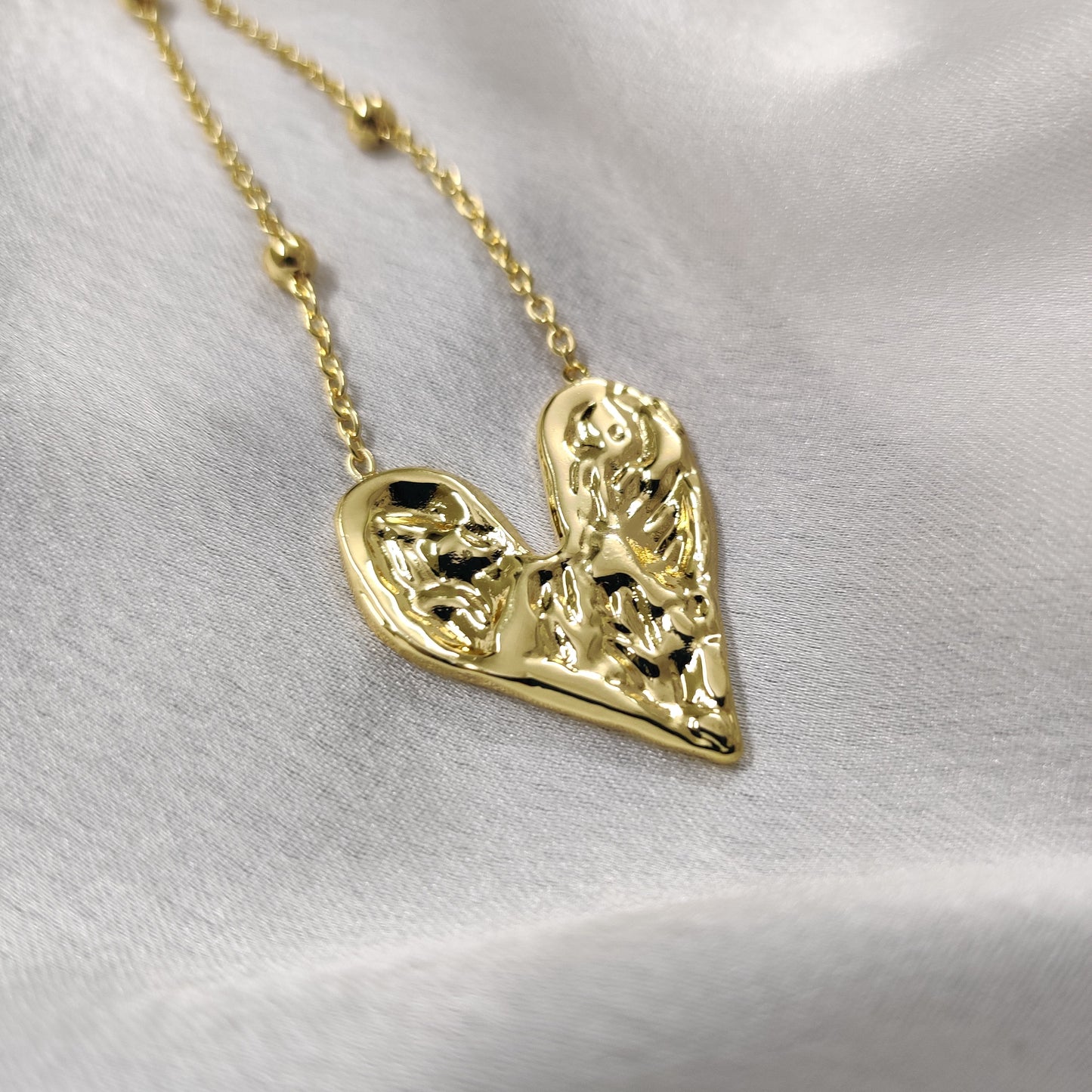 Hammered Heart Necklace