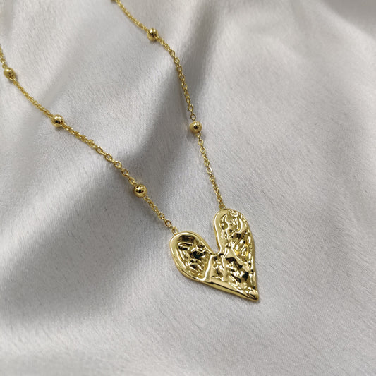 Hammered Heart Necklace