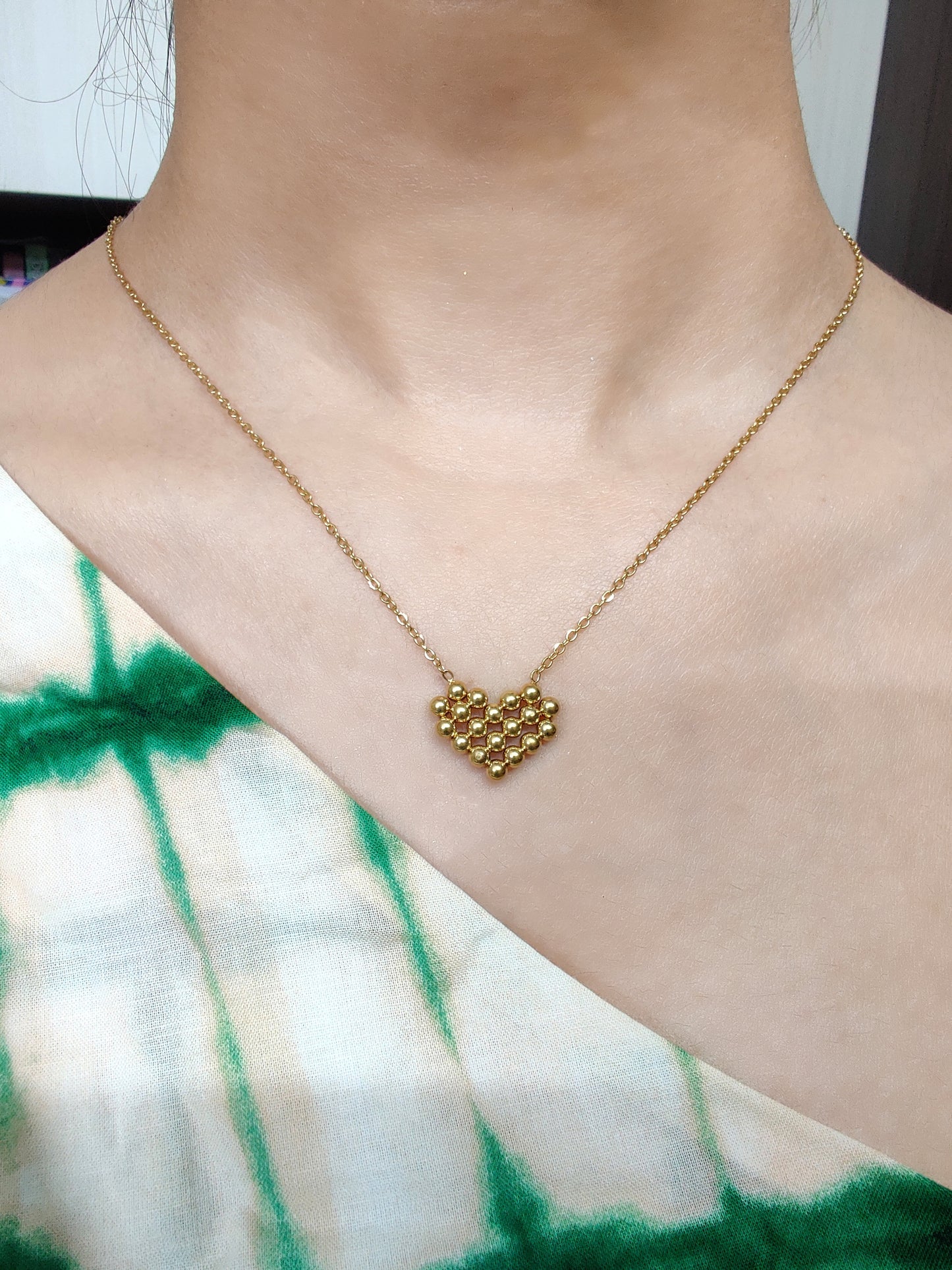 Bead Heart Necklace