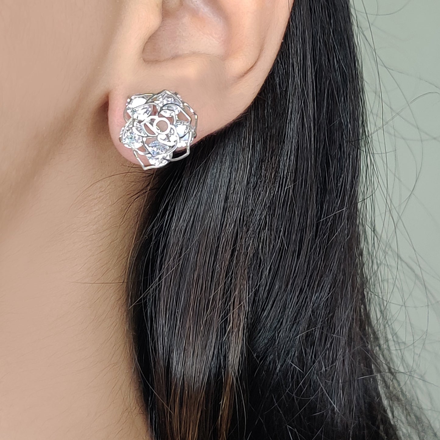 Flower Earrings- Clip Ons