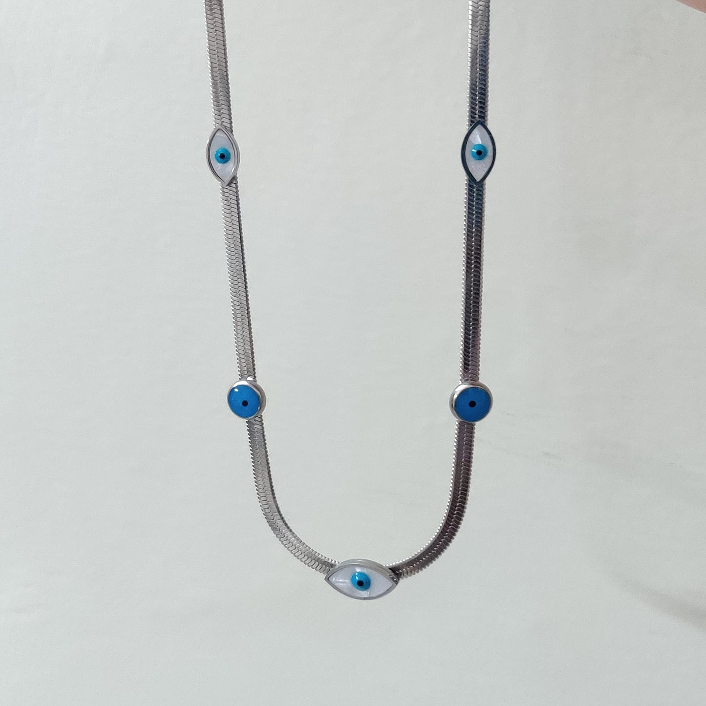 Evil Eye Necklace- Silver