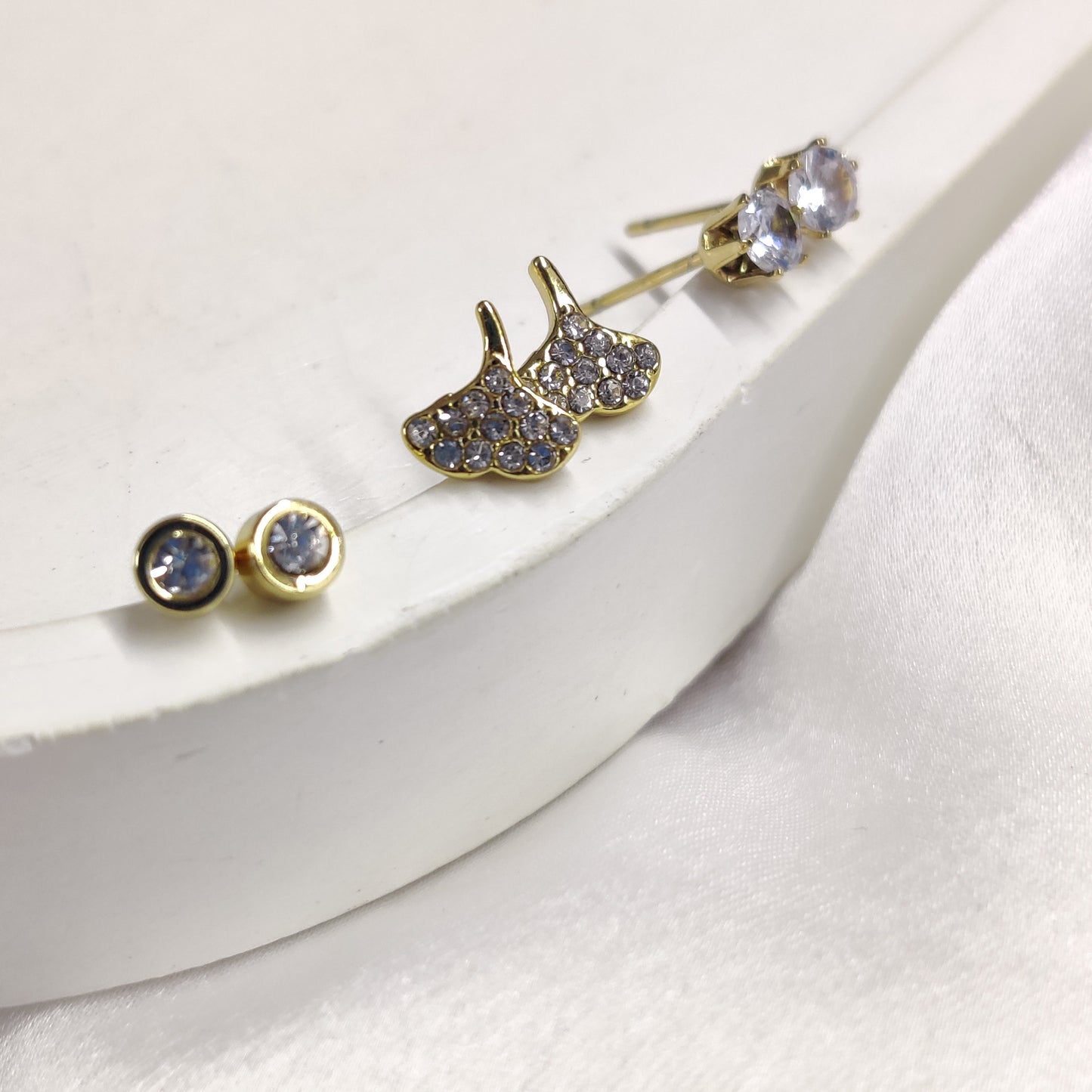 Leaf Earrings- Set Of 3