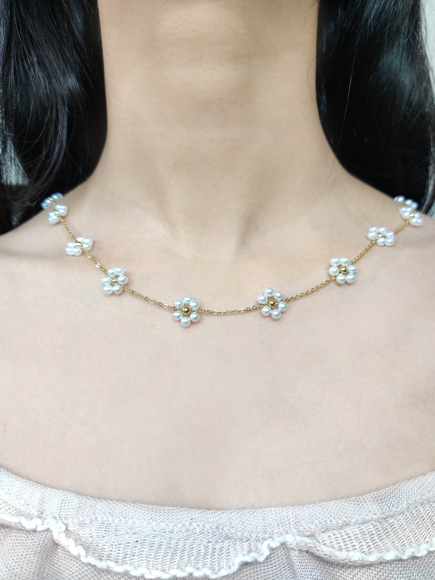 Pearl Flower Necklace