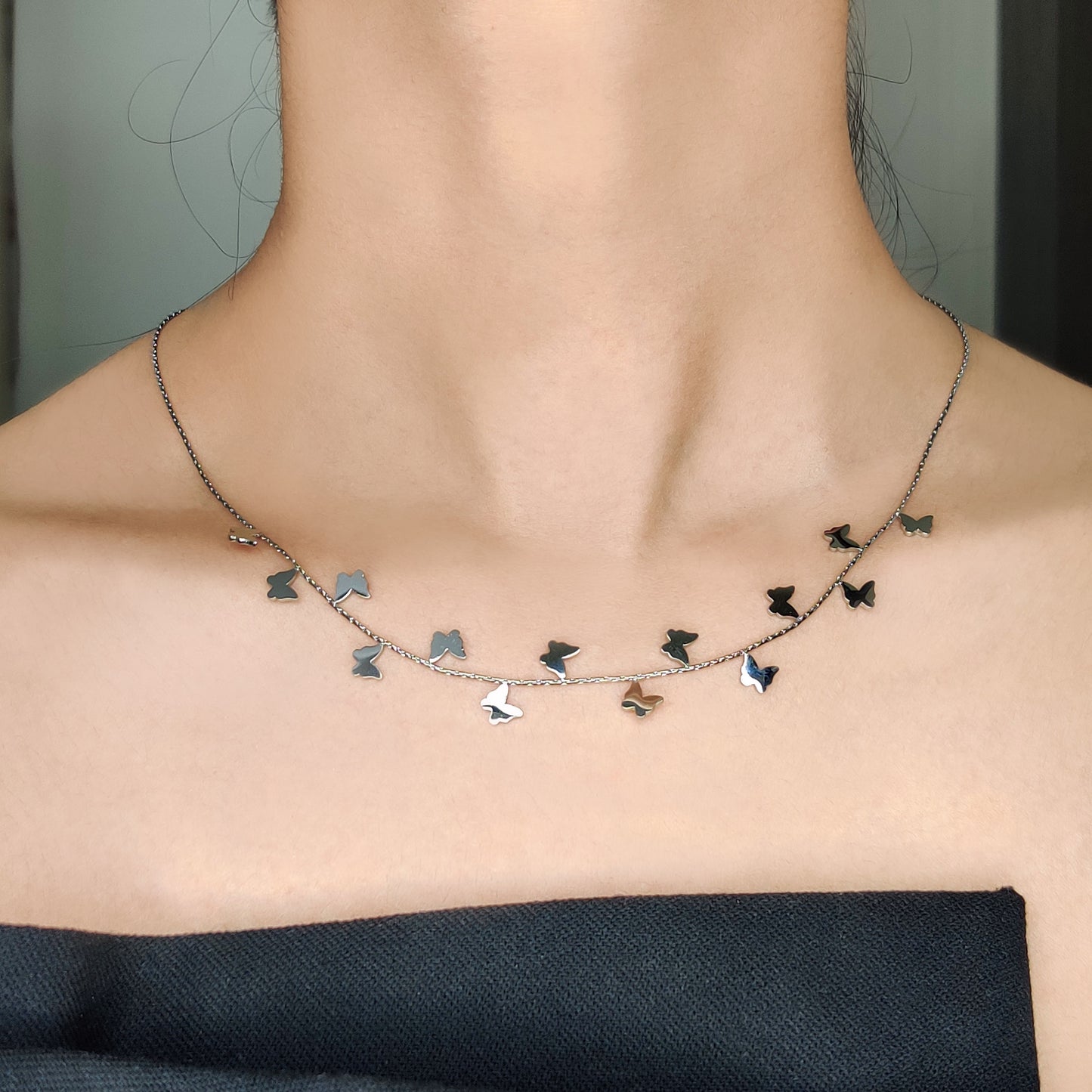 Butterfly Necklace-Silver