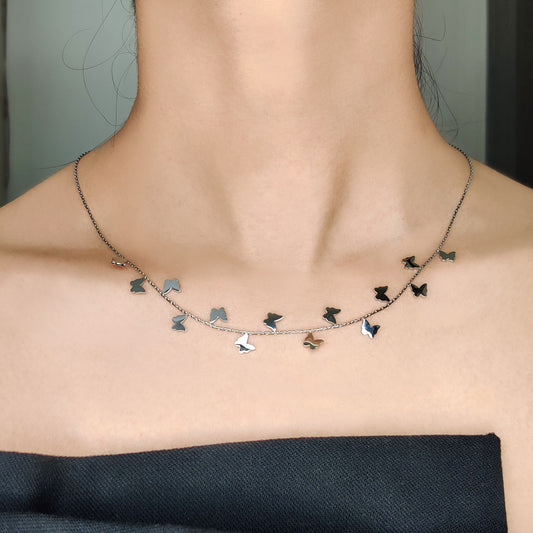 Butterfly Necklace-Silver