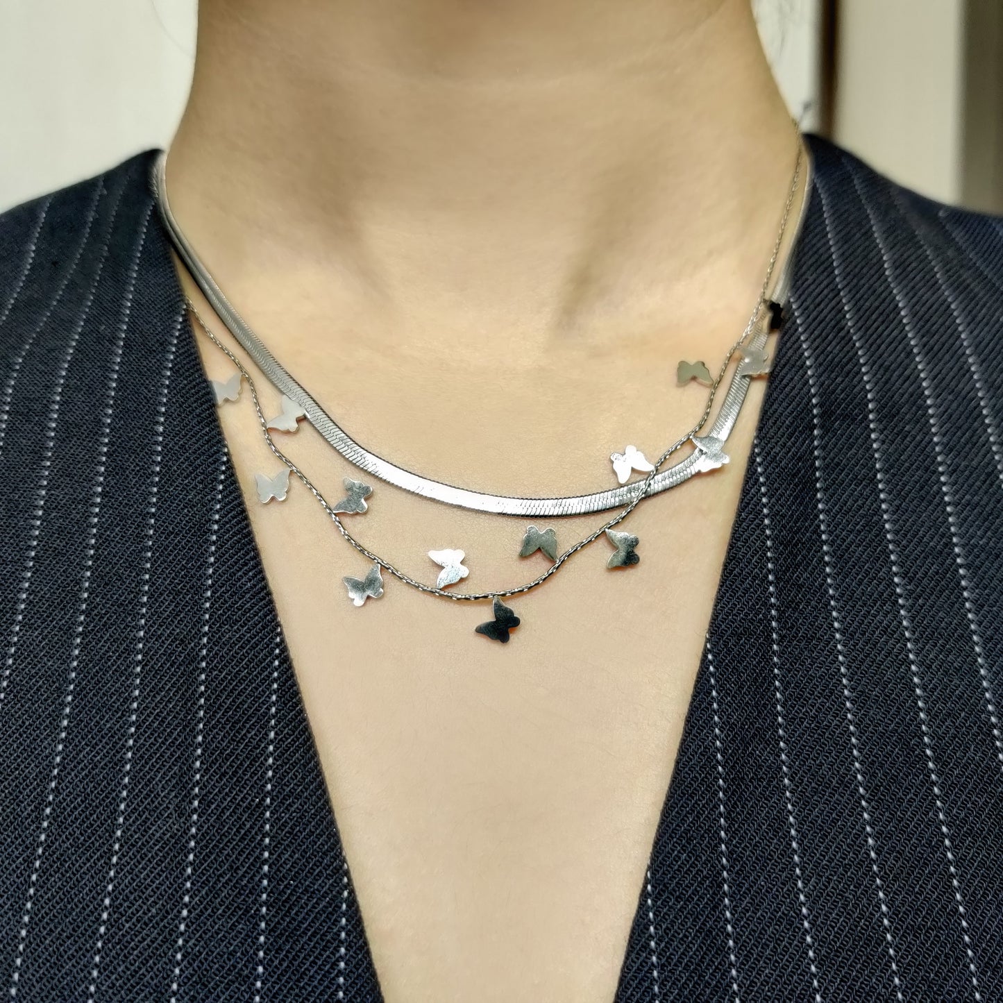 Butterfly Necklace-Silver