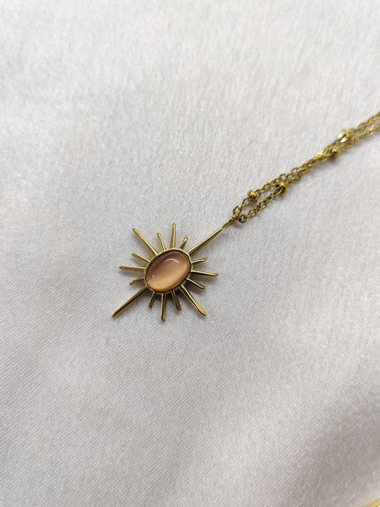 Sun Necklace- peach