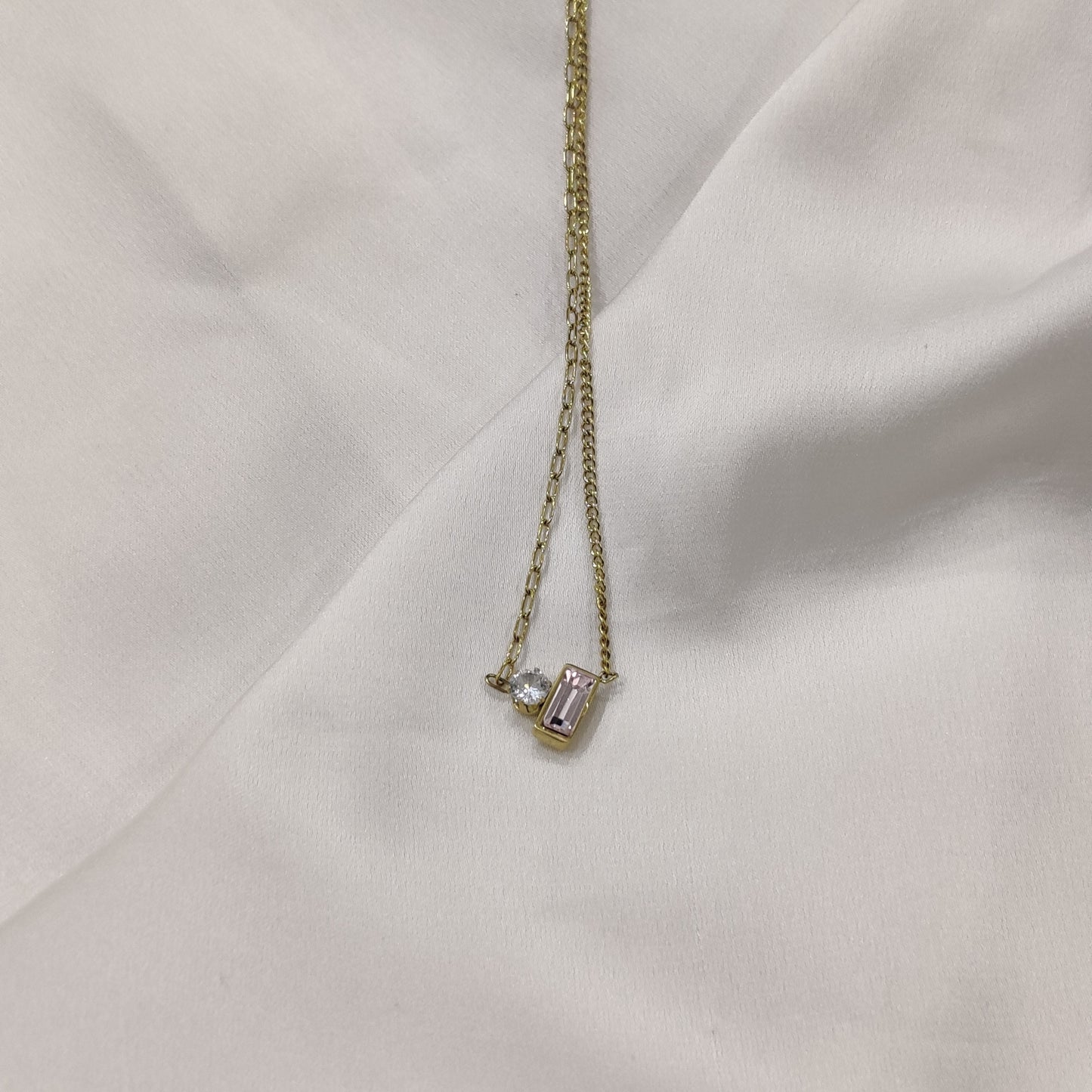 Pink Pebble Necklace