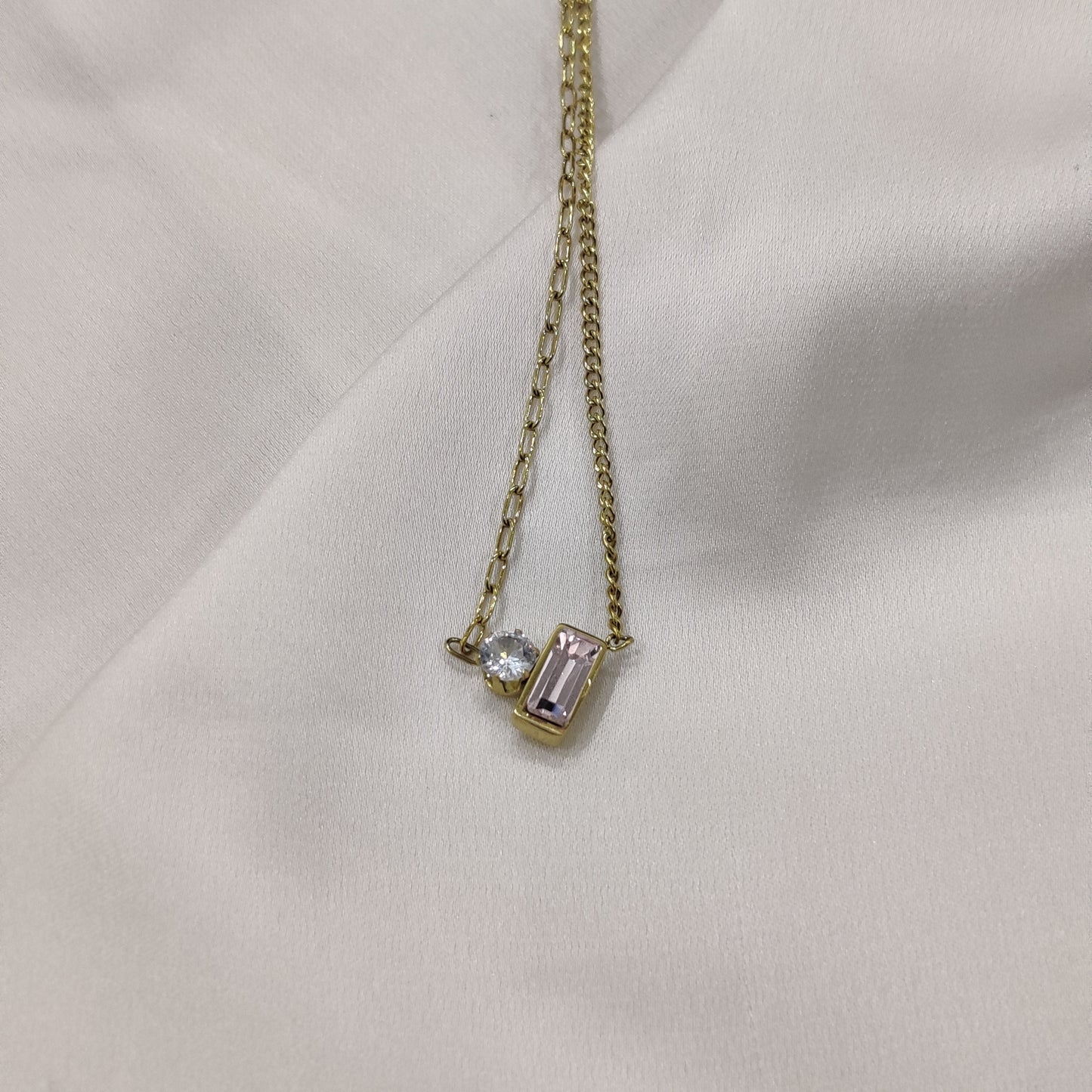 Pink Pebble Necklace