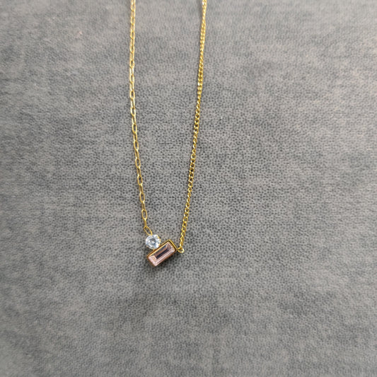 Pink Pebble Necklace