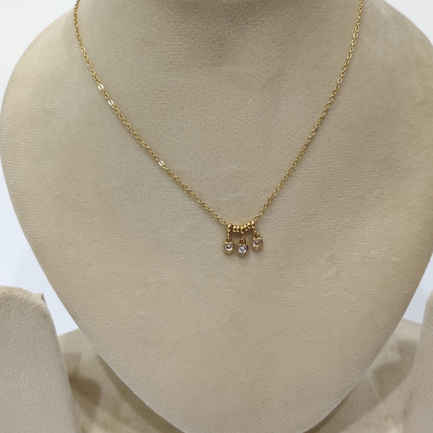 Dainty Triple Heart Necklace