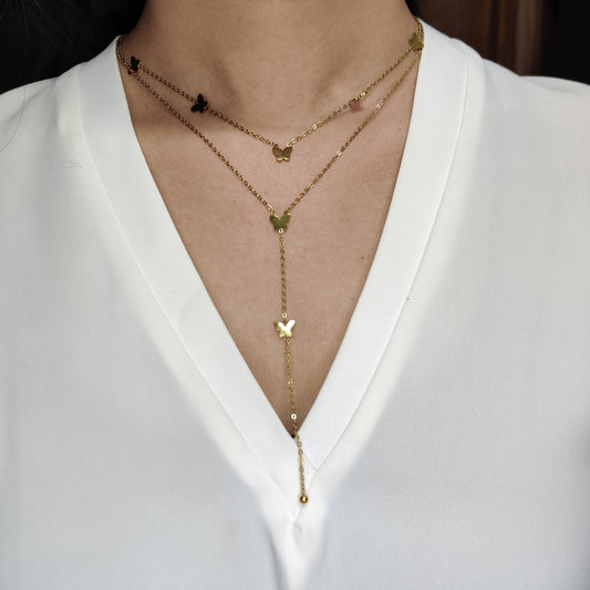 Butterfly Drop Necklace
