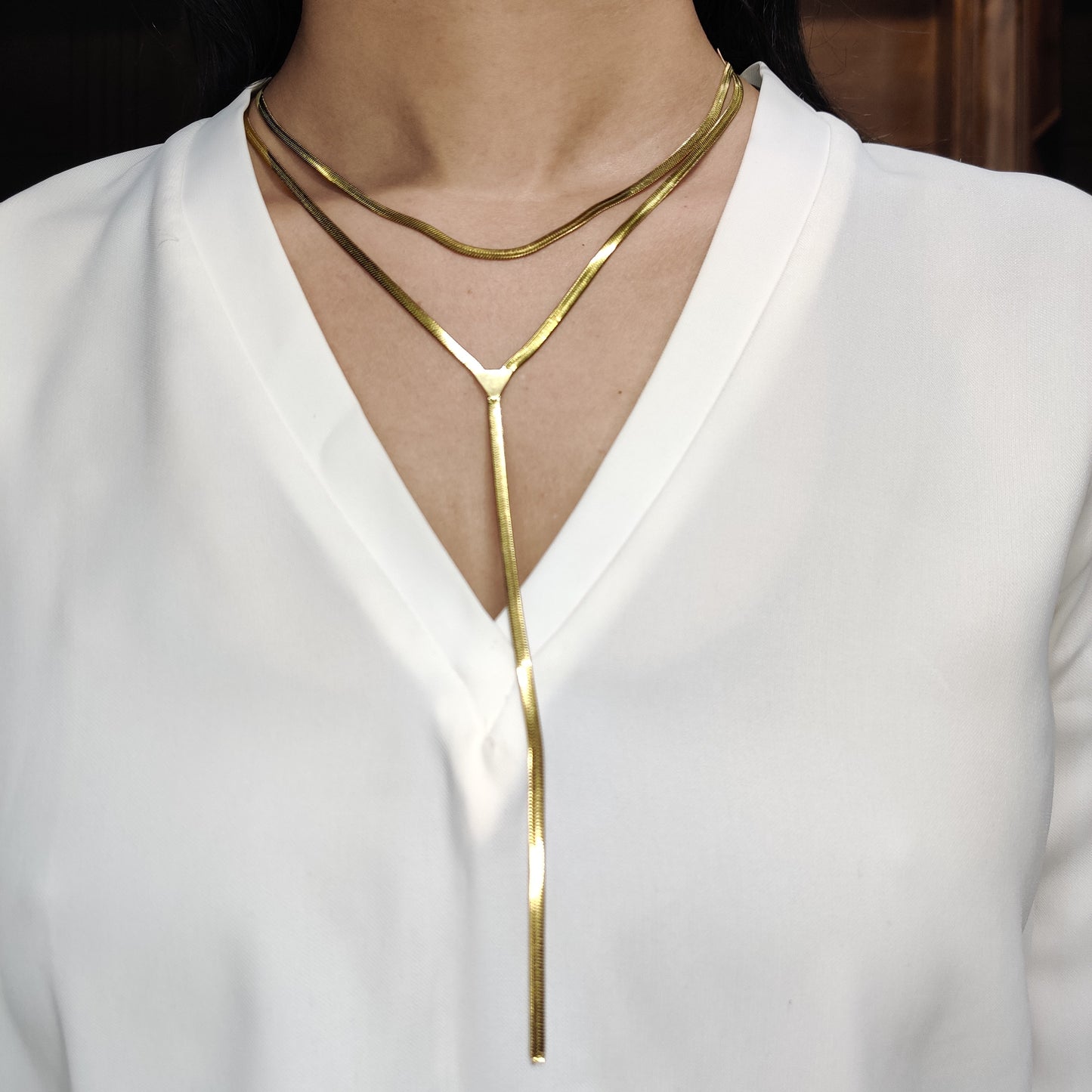 Snake Drop Necklace