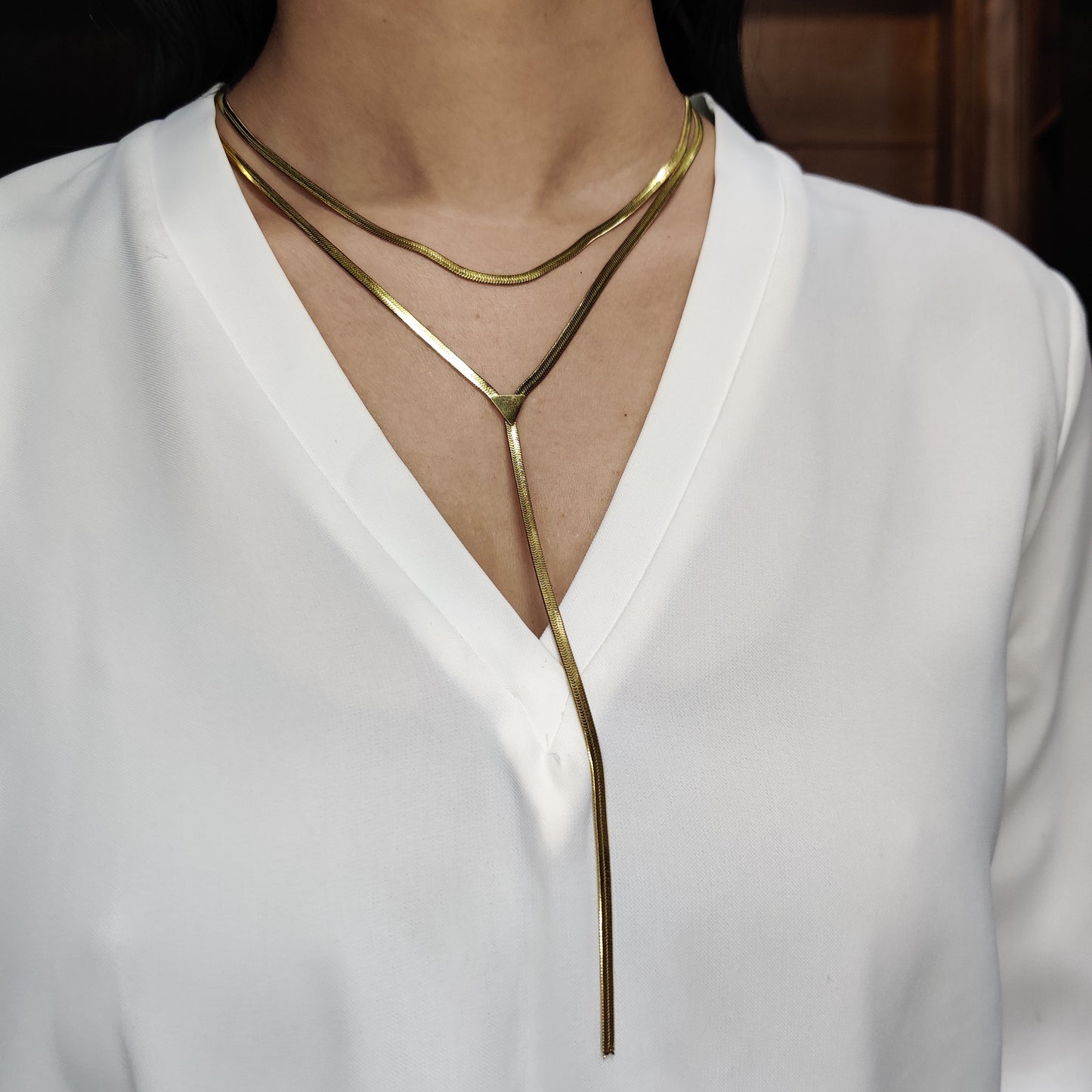 Snake Drop Necklace
