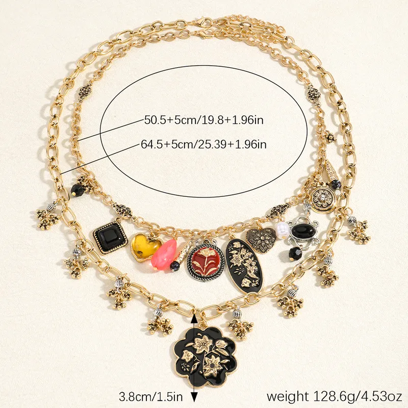 Ivy Layered Charms Necklace