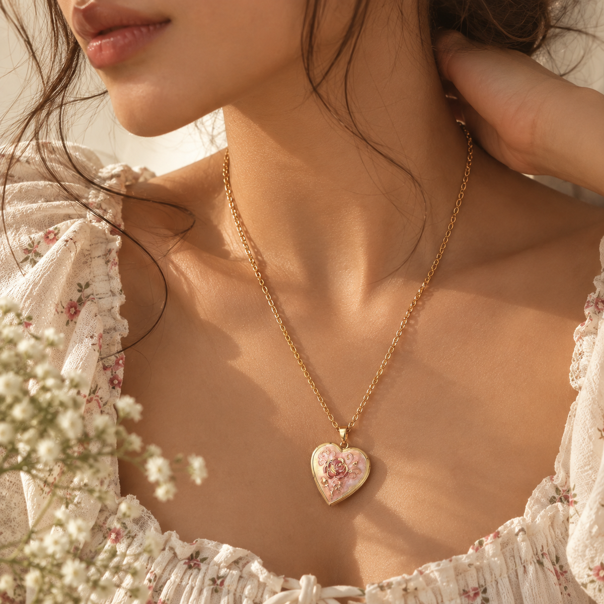 Dear Heart Locket Necklace