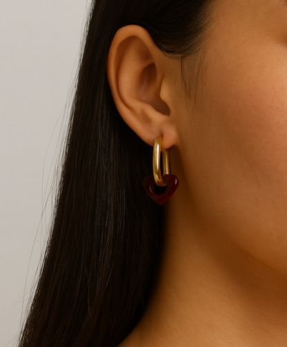 Shelby Earrings- Red Small