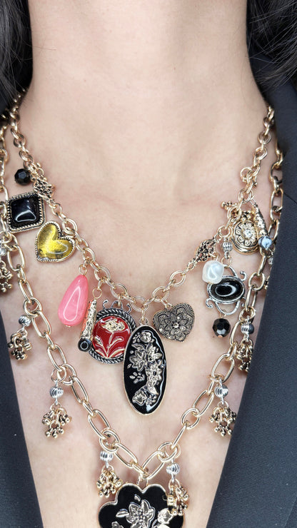 Ivy Layered Charms Necklace