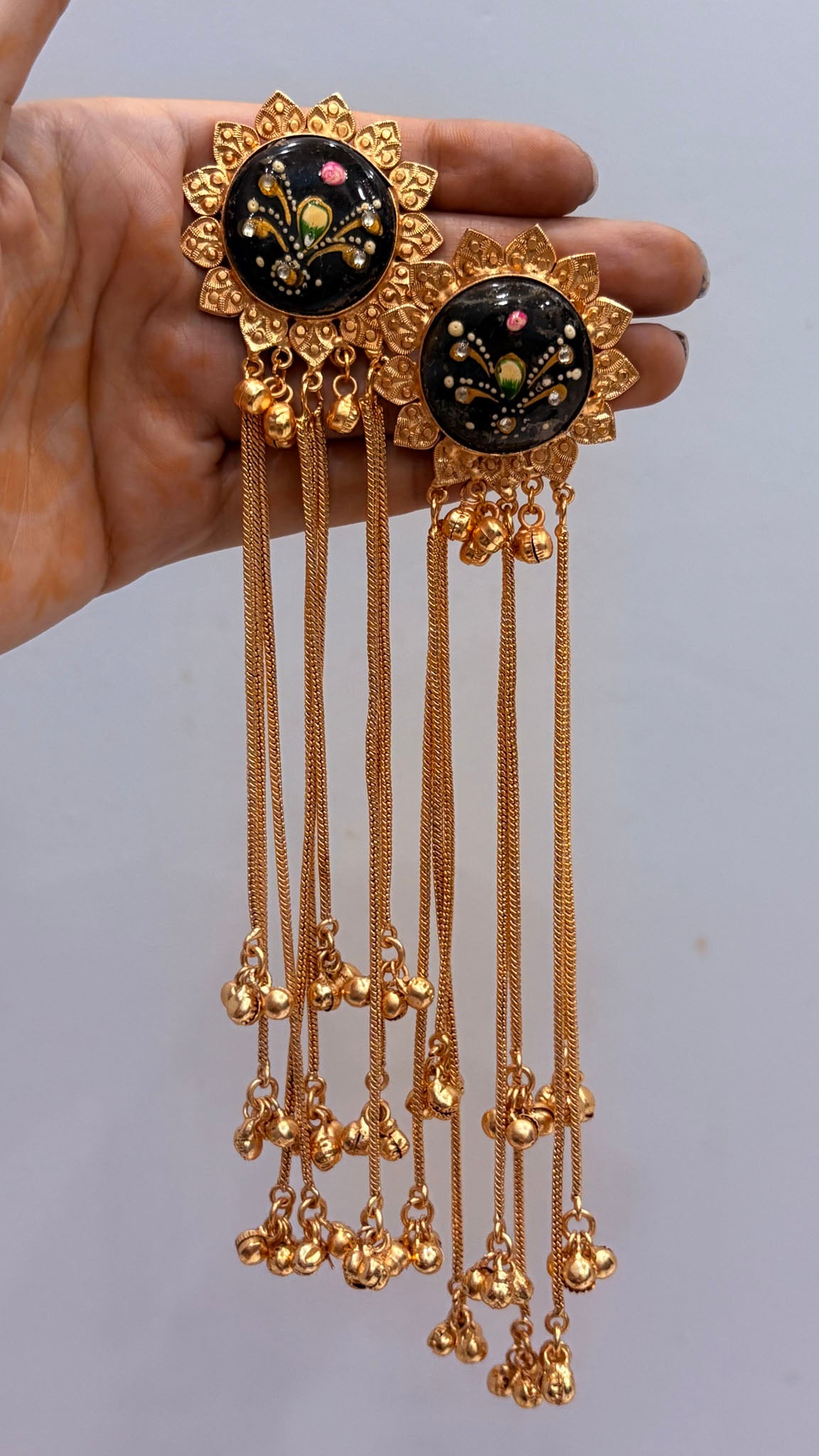 Manimala Jhumka-Blue