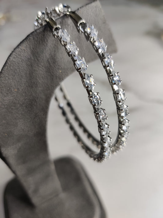 Lily Hoops, Silver