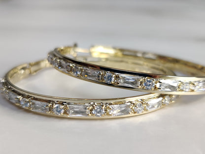 Daisy Hoops Small, Gold