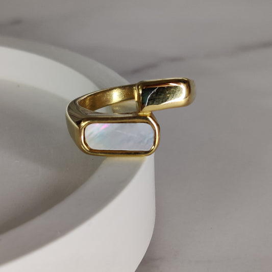 Linear Opal Ring