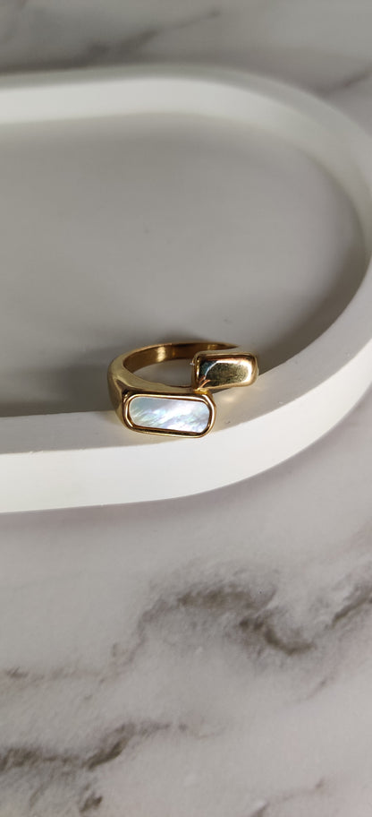Linear Opal Ring