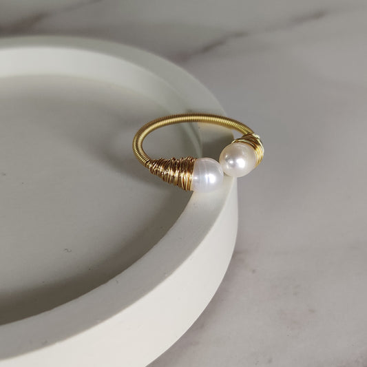 Coil Pearl Ring