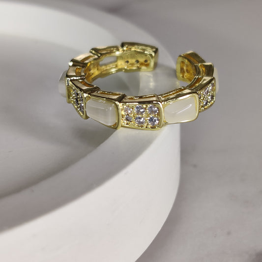 Zircon Opal Ring