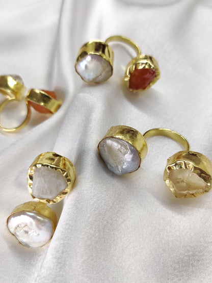 Aria Ring, Lemon Quartz